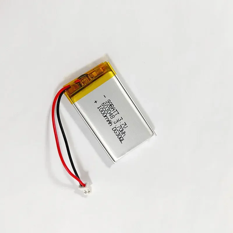 Akumulator Lipo 3.7V 1000mAh 603048 + Złącze JST 2.0mm 2-pinowe do MP3 GPS DVD Rejestratora Bluetooth Słuchawek E-booka Aparatu — zdjęcie produktu 5
