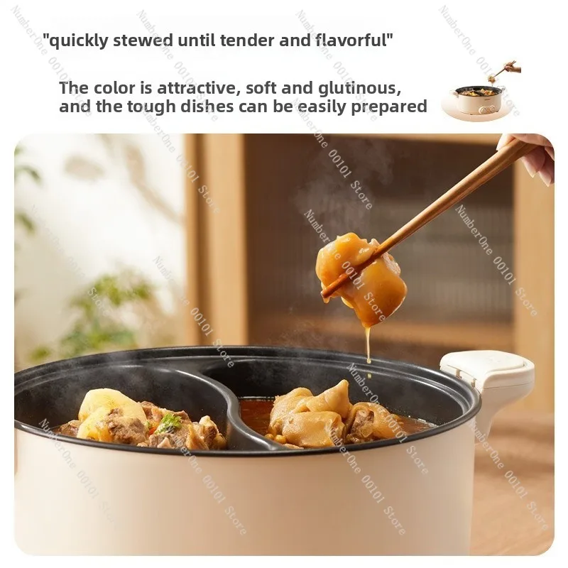 6L 8L Double Pot Electric Hot Pot Multi Function Dorm Home Cooker 2026 Large Capacity Student Kitchen Appliance Fast Heating view 5