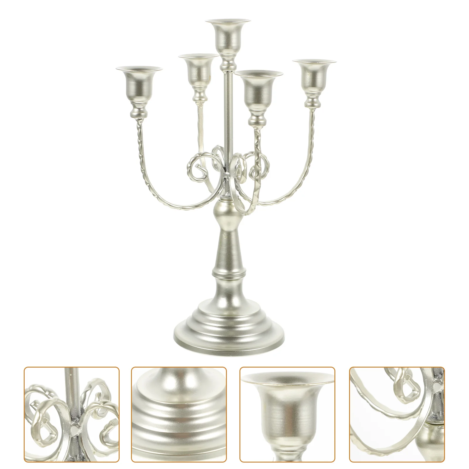 

Candelabrum Metal Holder European Style Vintage Branches Candlestick Desktop Adornment Home Decoration Fireplace