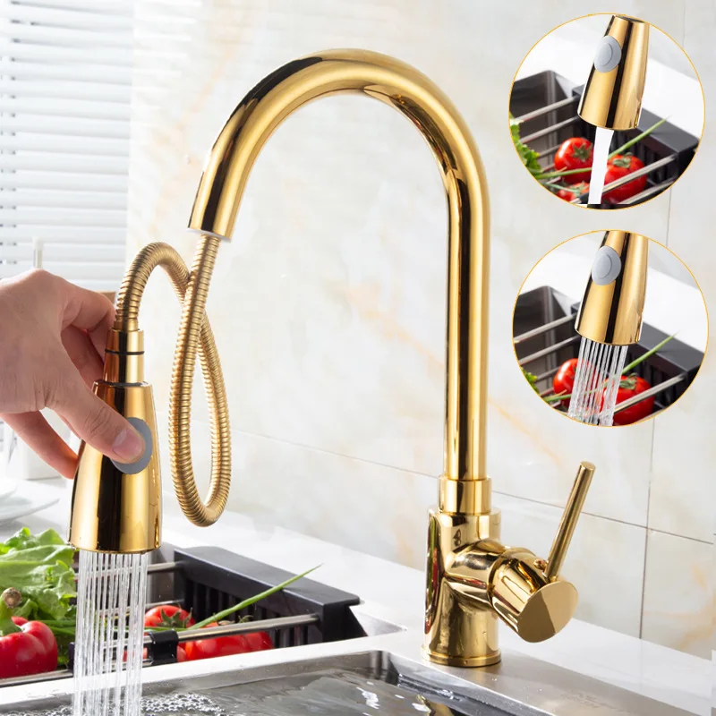 Pull Out Kitchen Faucets Single Handle Gold Kitchen Faucet S