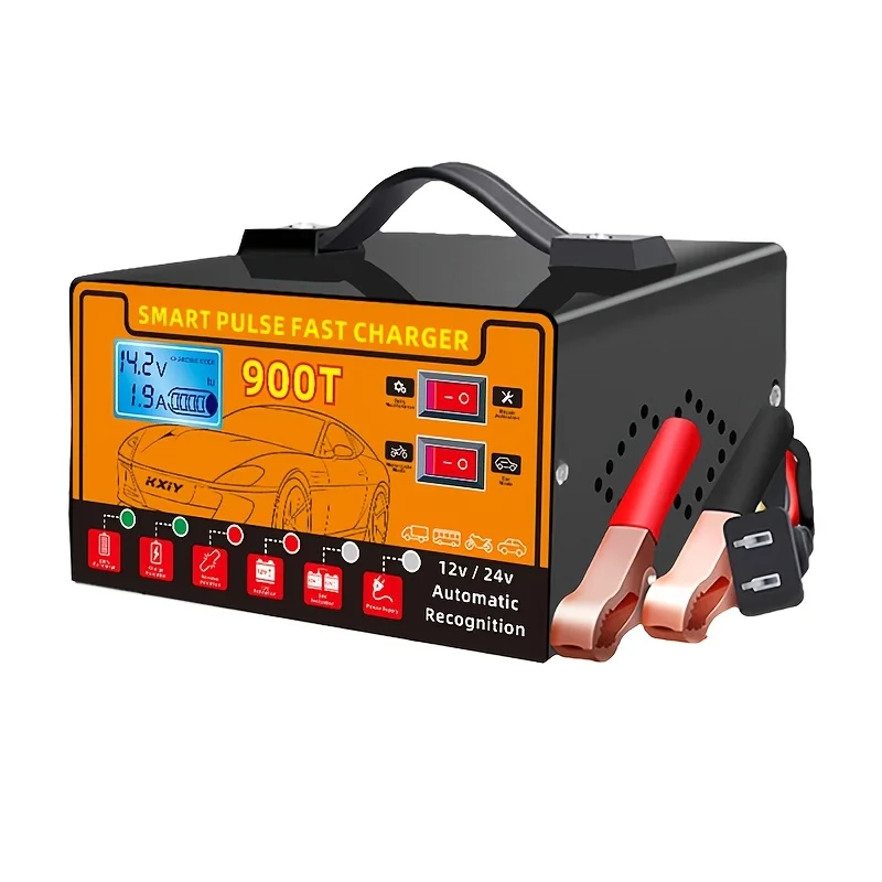 12V/24V Smart Portable Battery Charger Suitable for, Motorcycles, RV,, ATV/UTV with LCD Display, Pulse Repair, Temperature view 6