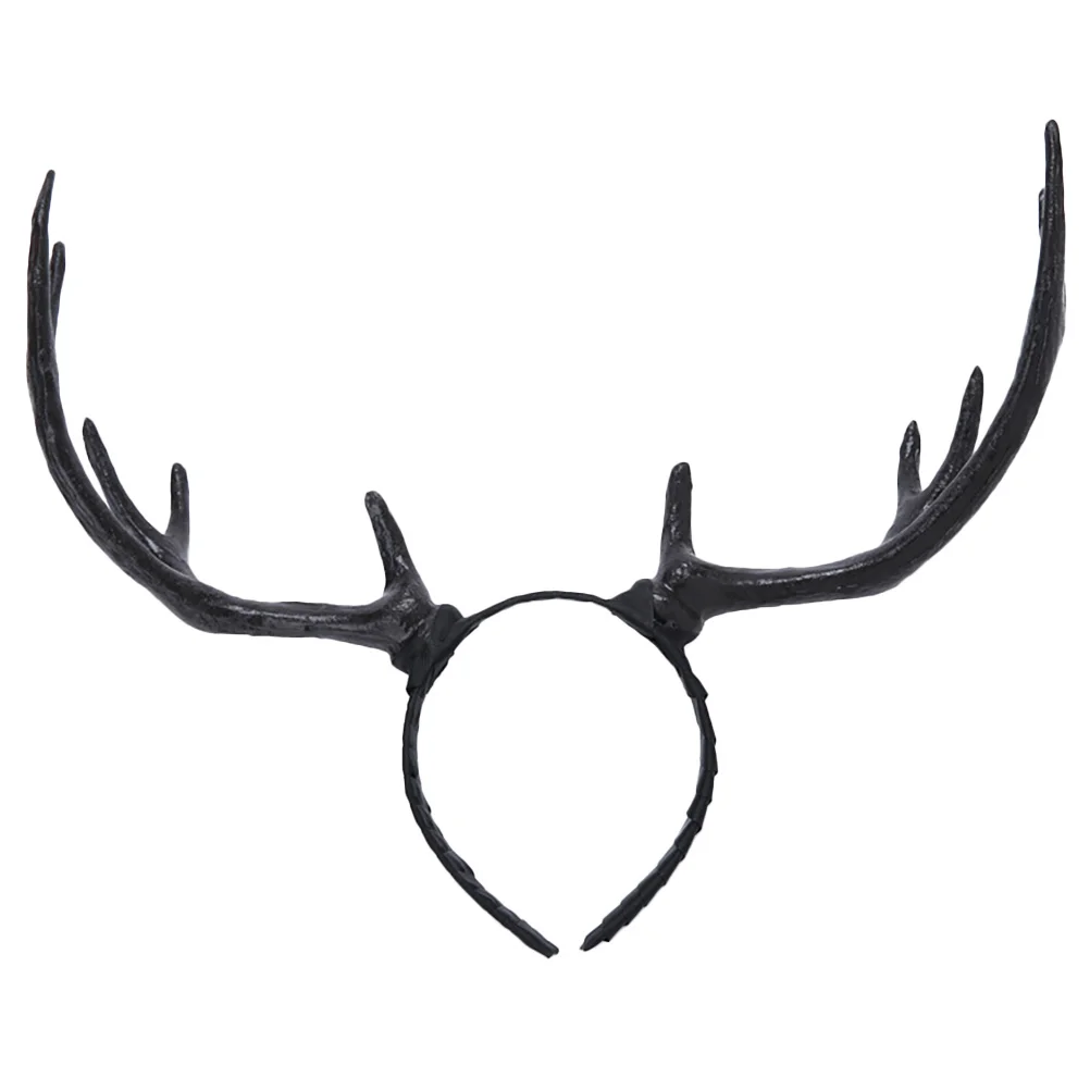 Headband Christmas Reindeer Hair Antlers Horn Deer Hoop Antler Elk Costume Hairband Ears Party Headpiece Headdress Band Headgear