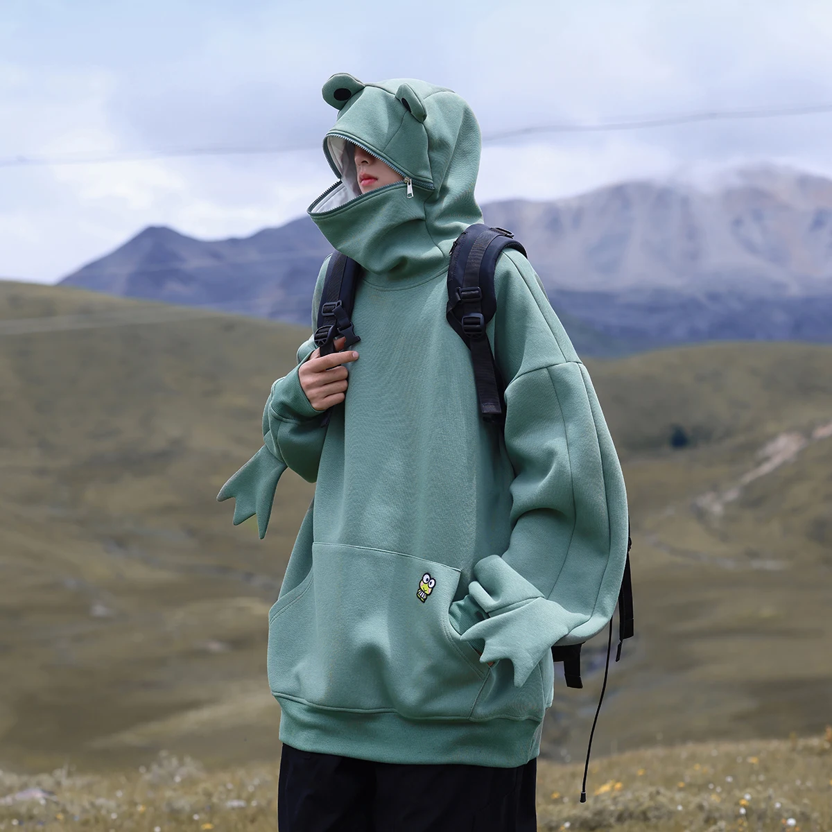 

Японская мужская толстовка в стиле оверсайз для весны и осени, повседневный дизайн, молодежный свободный крой, свитшот