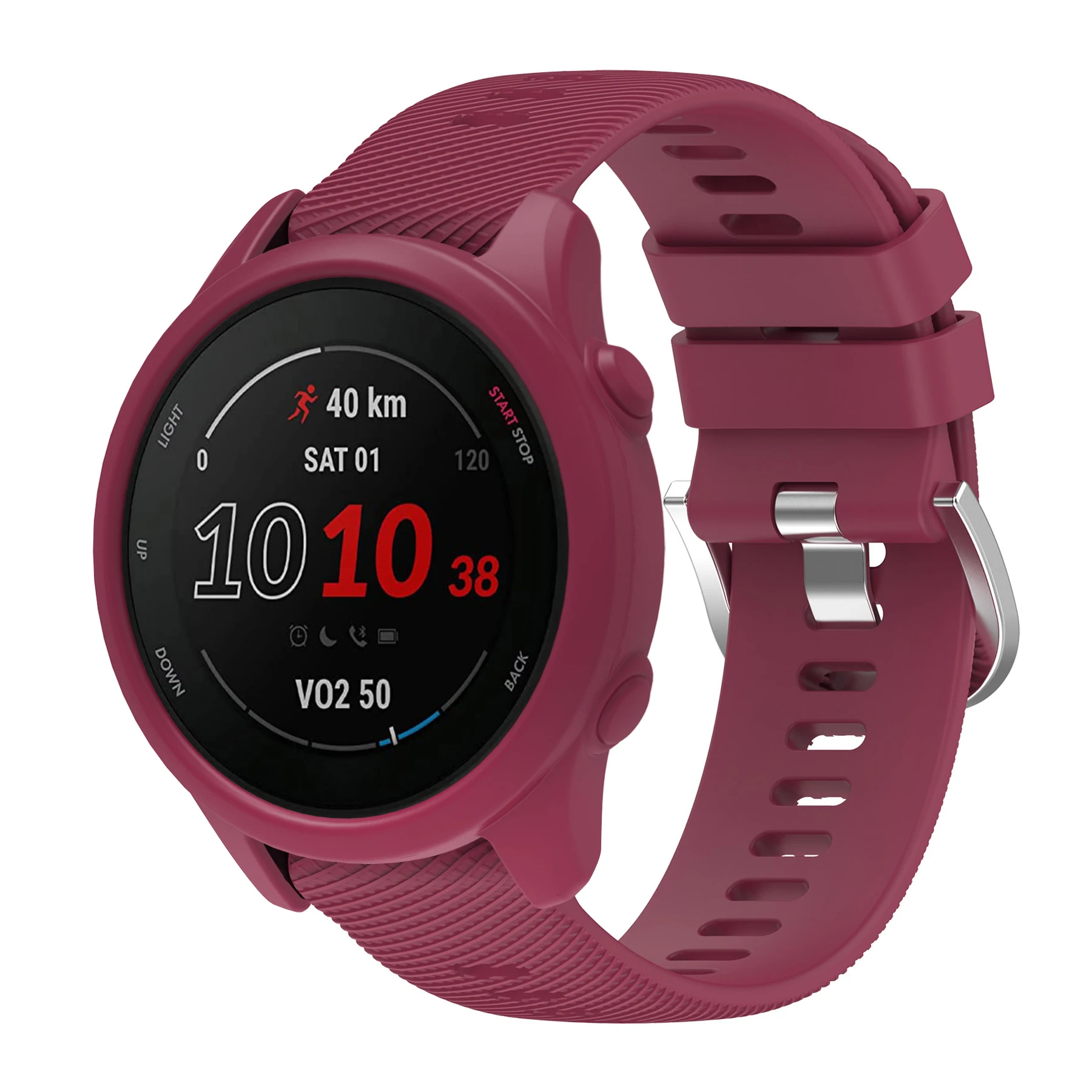 Silikonarmband + Schutzhülle für Garmin Forerunner 255 265, Ersatz-Uhrenarmband – Detail 21