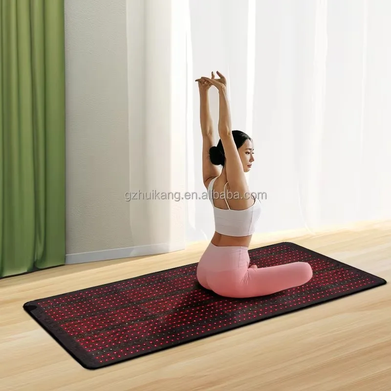 Premium Red Light Th rapy Mat 1120 LEDs (660nm/850nm) Pain Rel f for Body Care