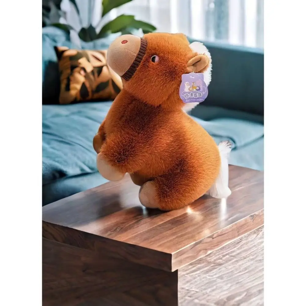 Novo macio macio foal pé pose estilo kawaii cavalo simulação design cavalo decoração de mesa