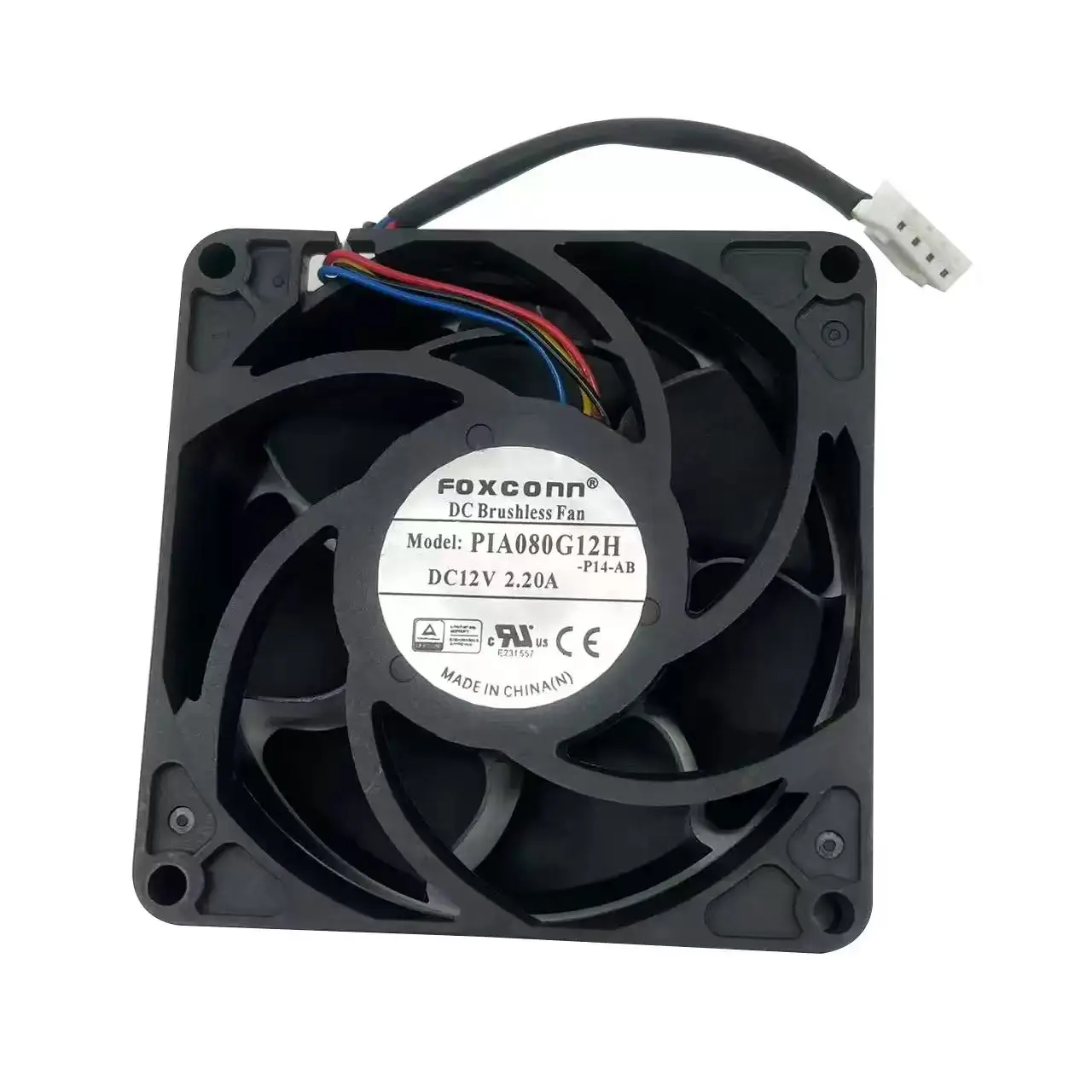 Original For Foxconn PIA080G12H-P14-AB DC 12V 2.20A Multi-Wire 80mm Server Chassis Cooling Fan