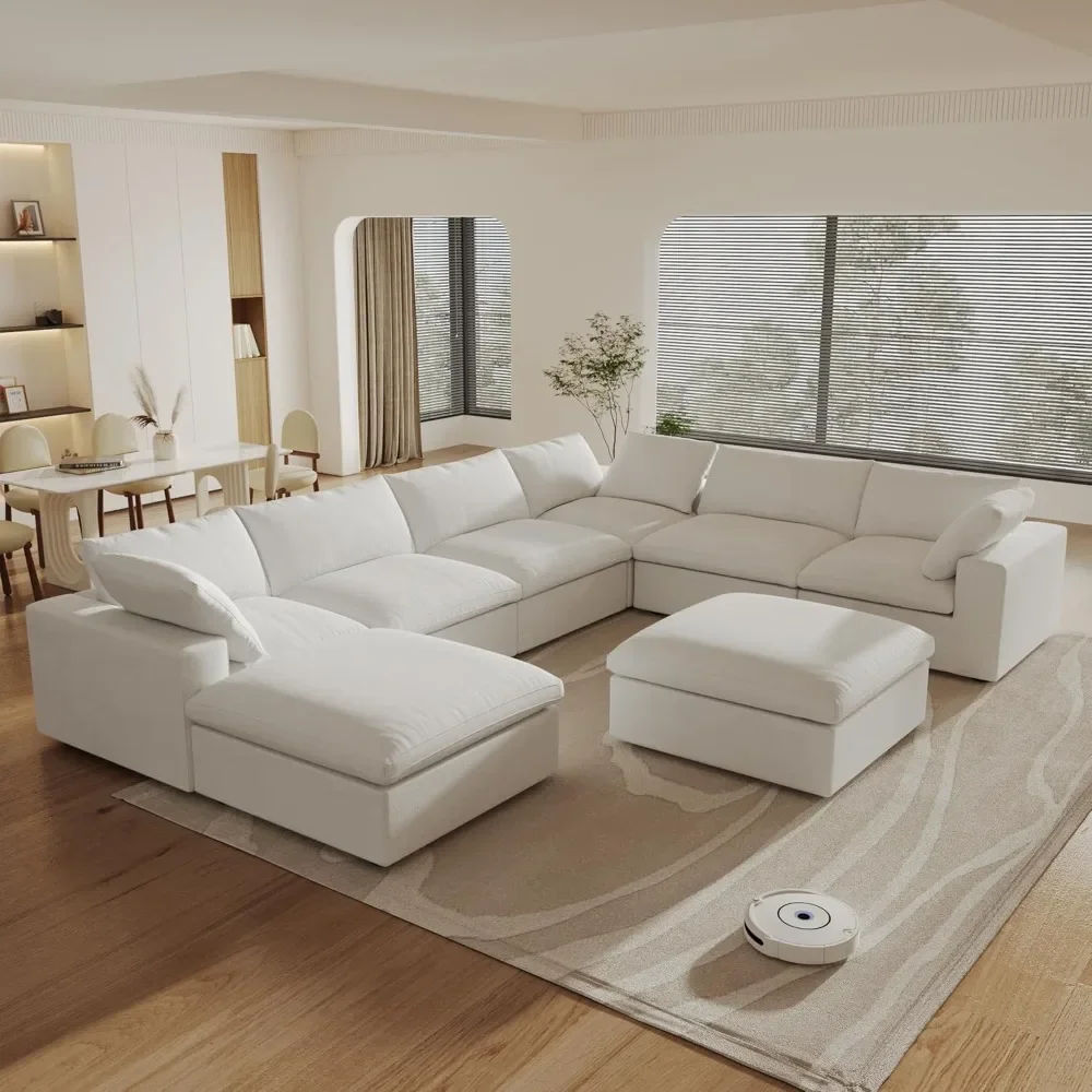 Cloud Modular Sectional Sofa Couch,Oversized Couch 8 Seater Sofa,160.6