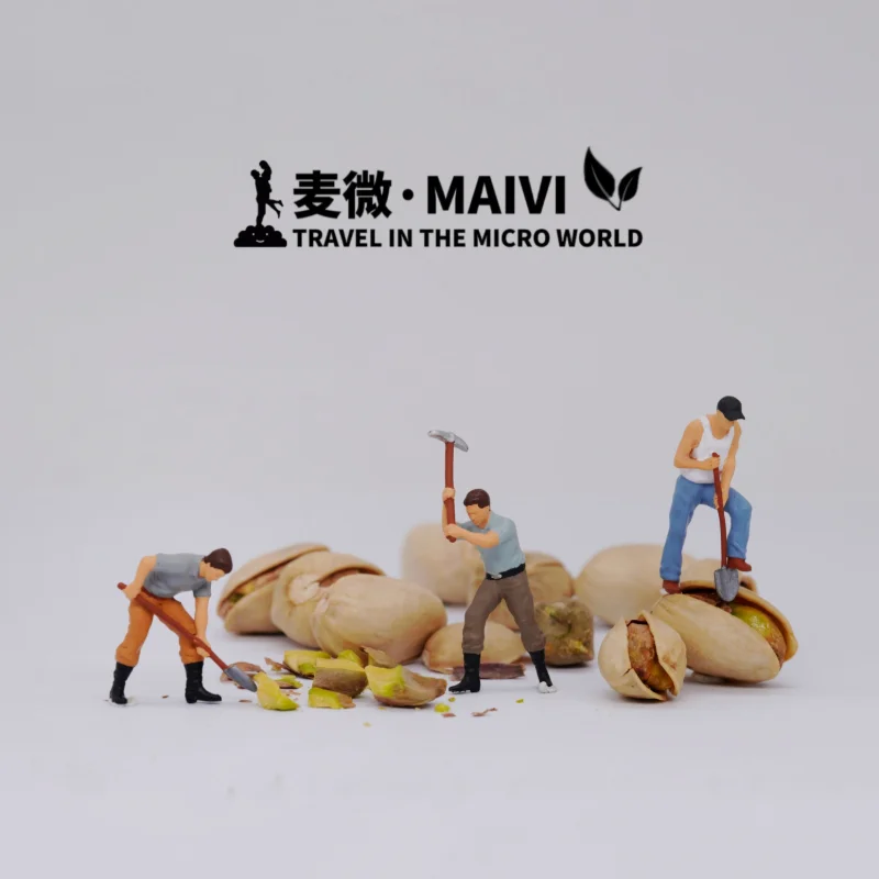 Nueva Figura en Miniatura de Obrero de Construcción a Escala 1:64, Adorno de Escritorio Pintado a Mano, Caja de Regalo Coleccionable