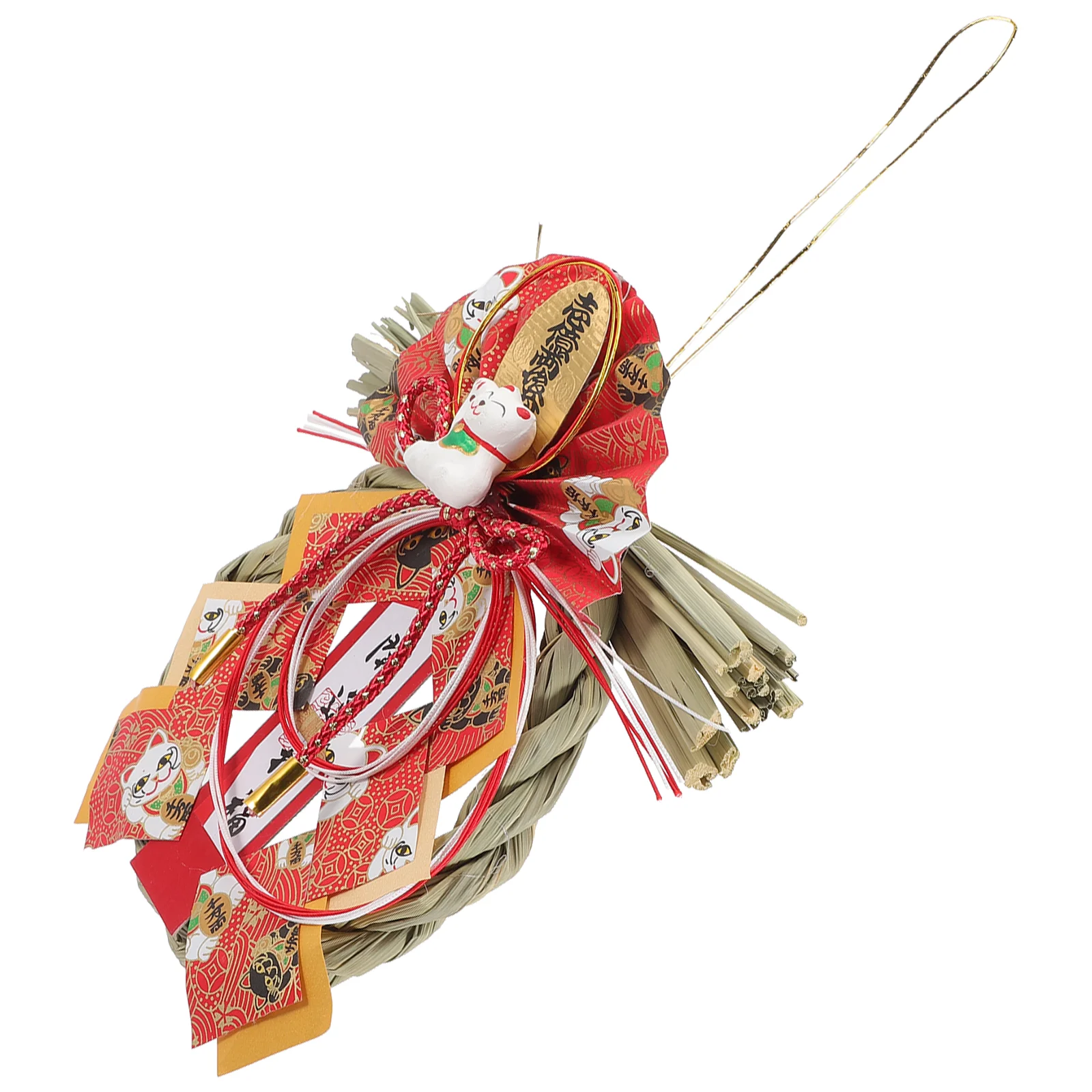 

Feng Shui Ornament Japanese New Year Ornaments Straw Pendant Years Decor Party Decorations Wreath