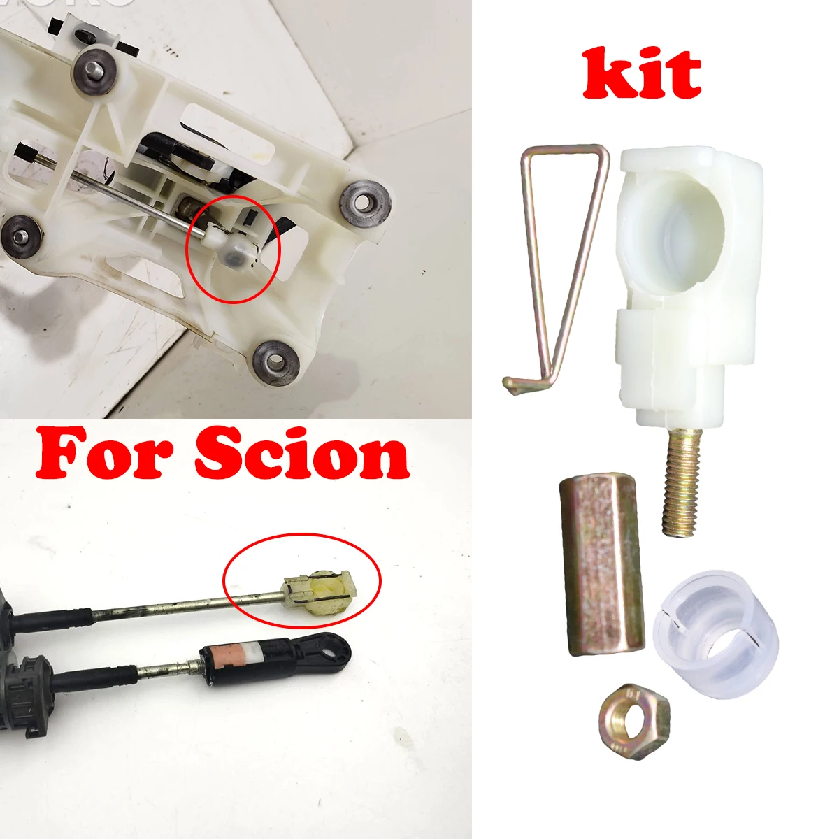 

Manual Gearbox Shifter Lever Selector End Rod Connect Bushing For Scion tC AT20 xA XP60 xB XP30 Fix Shift Cable Eyelet Linkage