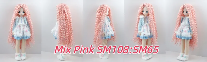 JD220 1/6 1/4 1/3 1/12 Blythes Extremely Long Curly Fashion Synthetic Mohair BJD Wig YOSD MSD SD Doll Accessories