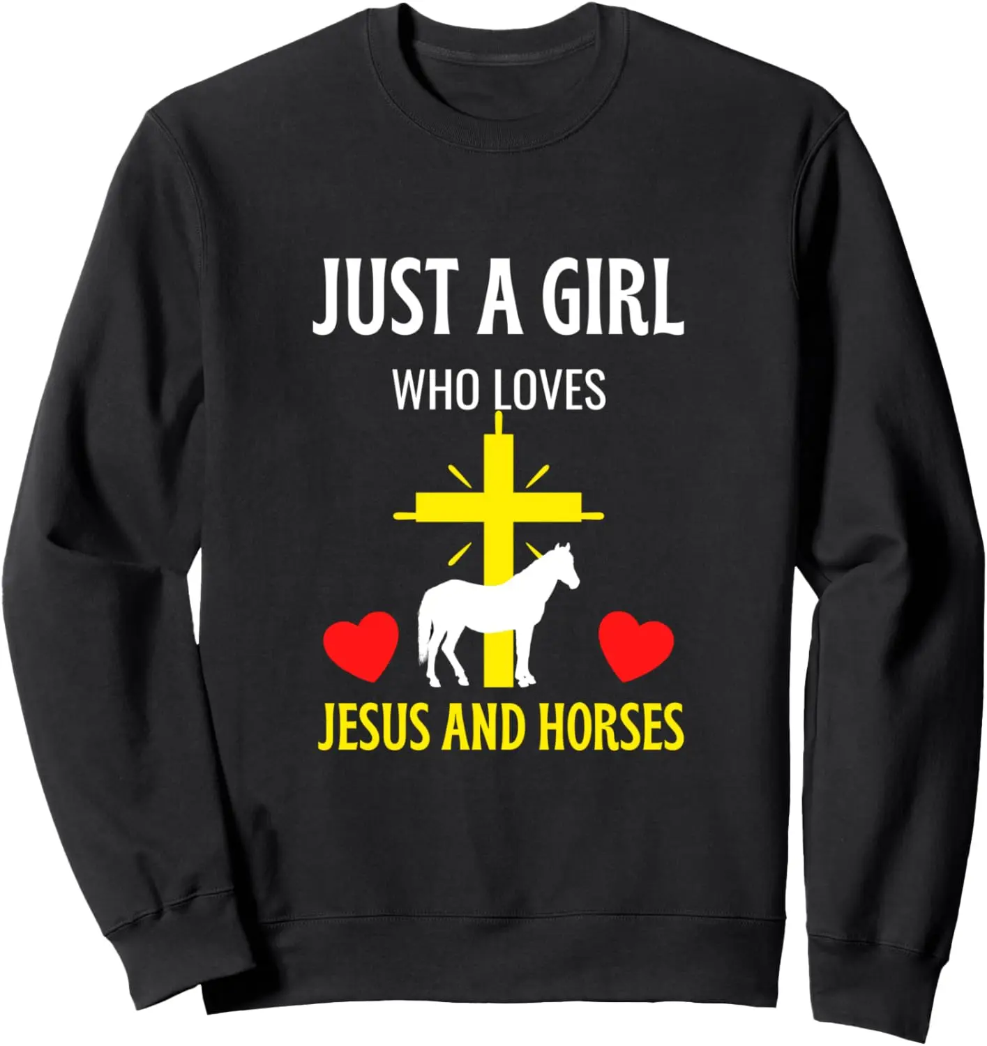 Nur ein Mädchen, das Jesus und Pferde liebt. Hemd, christliches Sweatshirt