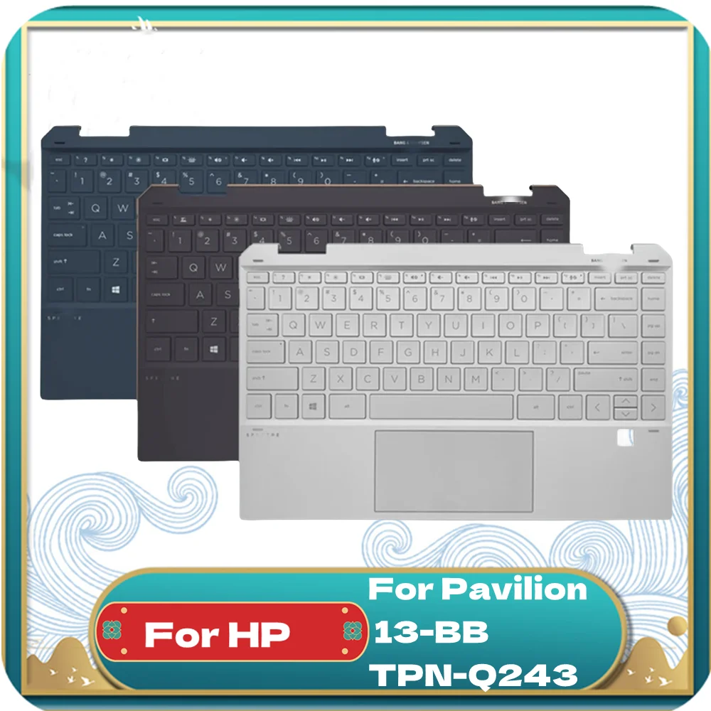 NEW LCD Back Cover For HP Pavilion 13-BB TPN-Q243 Lapotop Upper Top Palmrest Cover US Keyboard Front Bezel Botom Case