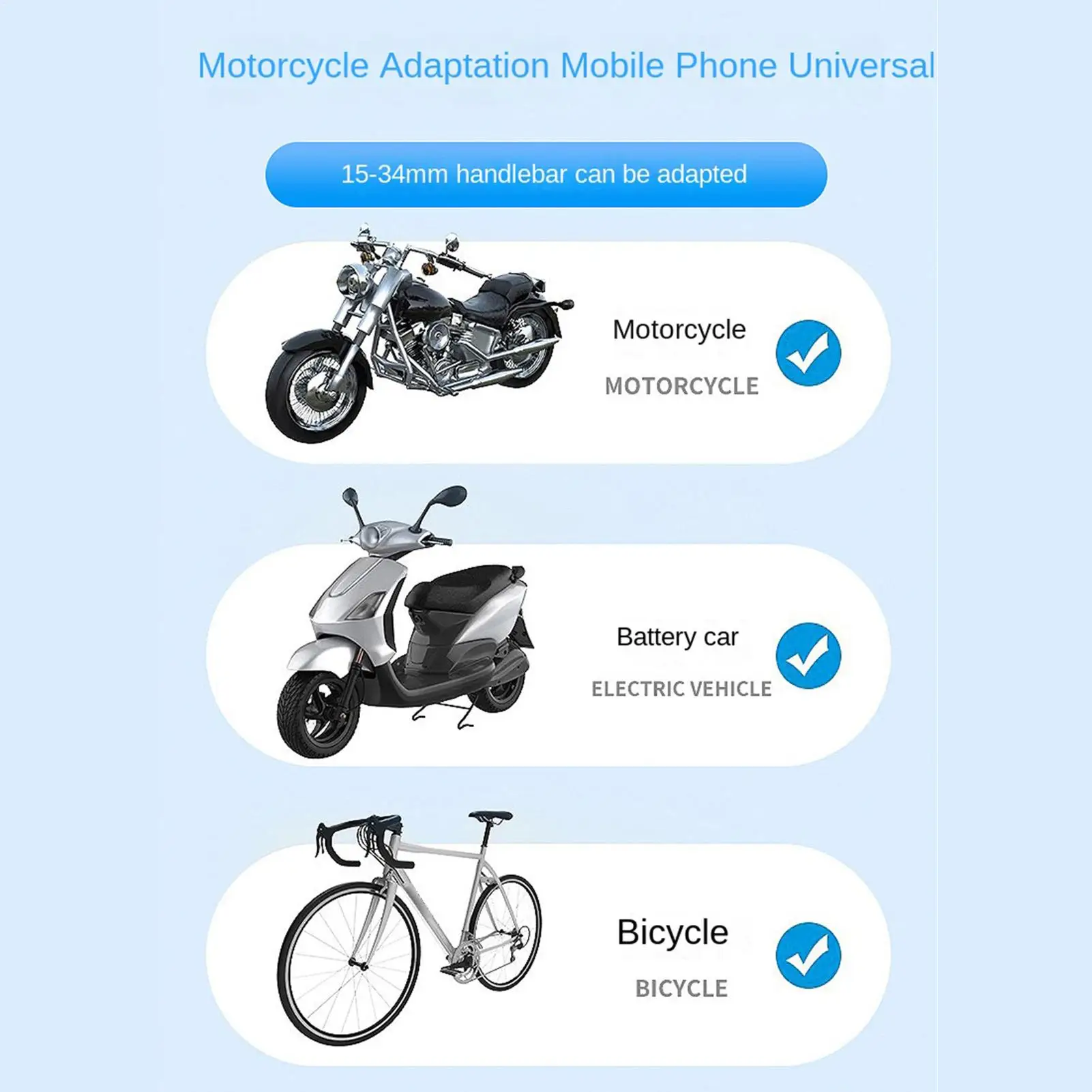 

Motorcycle Phone Mount Holder Handlebar Cellphone Clamp Bike Cell Phone Holder For Touring Sport Racing Navigation Music