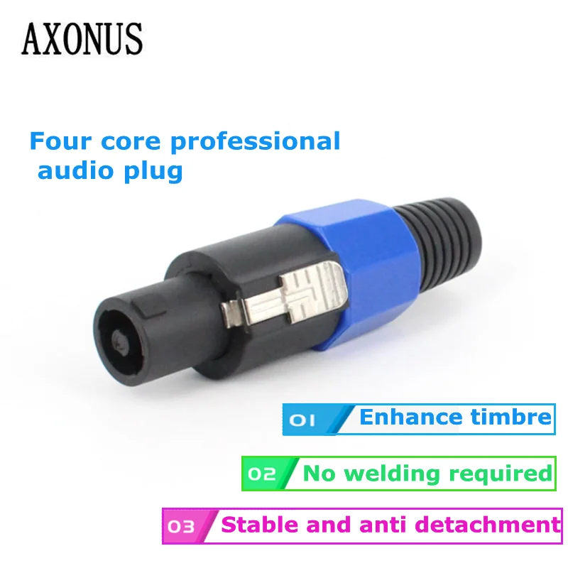 Four Core Professional Audio Plug Speaker XLR Connector Power Amplifier Mixing Console NL4FC Ohm Head