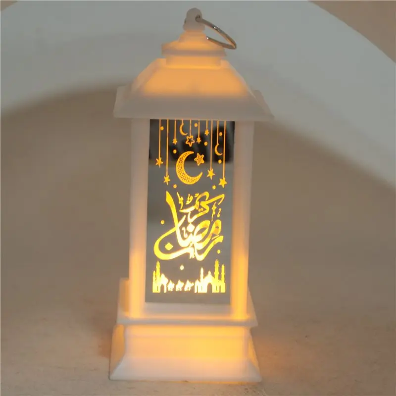 Y50A-1 Piece Eid Mubarak Led Lantern Ornaments Ramadan Lantern Nightlight Lighting Ramadan Festival Party Gifts,G