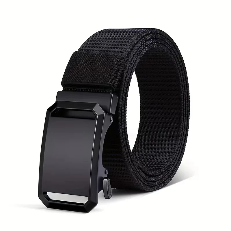 Heren Riem Automatische Metalen Gesp Webbing Outdoor Werk Tactische Riem Tandeloze Automatische Gesp Casual Sport Canvas Riemen