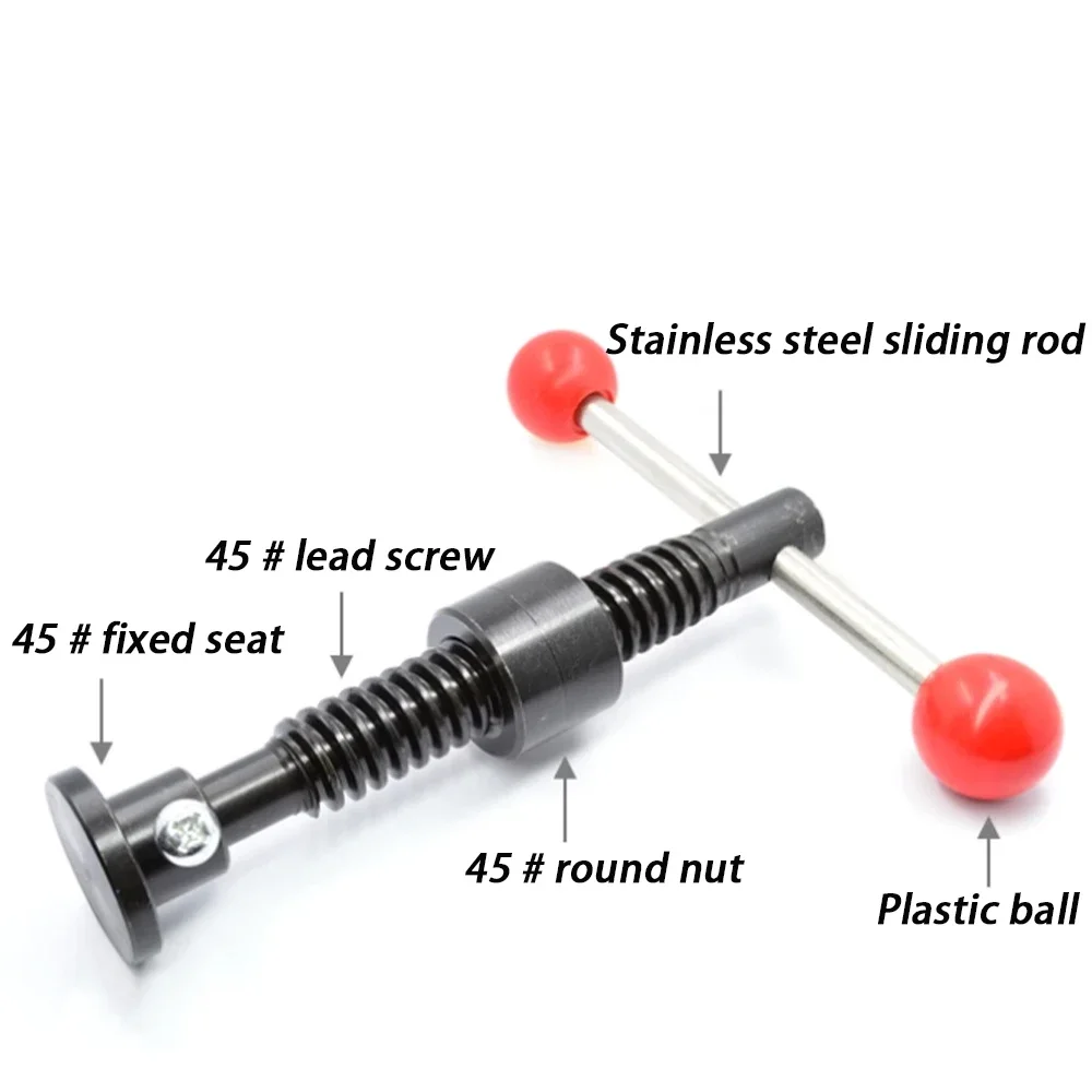 T12 T16 T18 T20 T22 T25 T28 T30 L=180-350 45# Steel Lead Screw Set Trapezoidal Lead Screw Fixture for Woodworking Machinery 1Pcs
