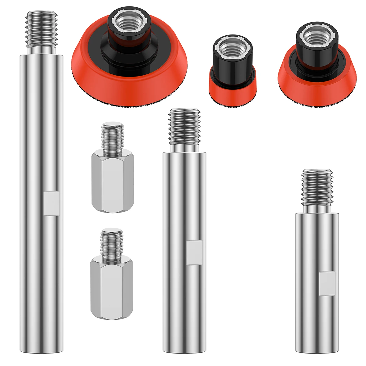 M14 Angle Grinder Extension Rod Set Connection Rod 5/8inch-11 Thread With Adapter and Polishing Pad Polisher Accessories