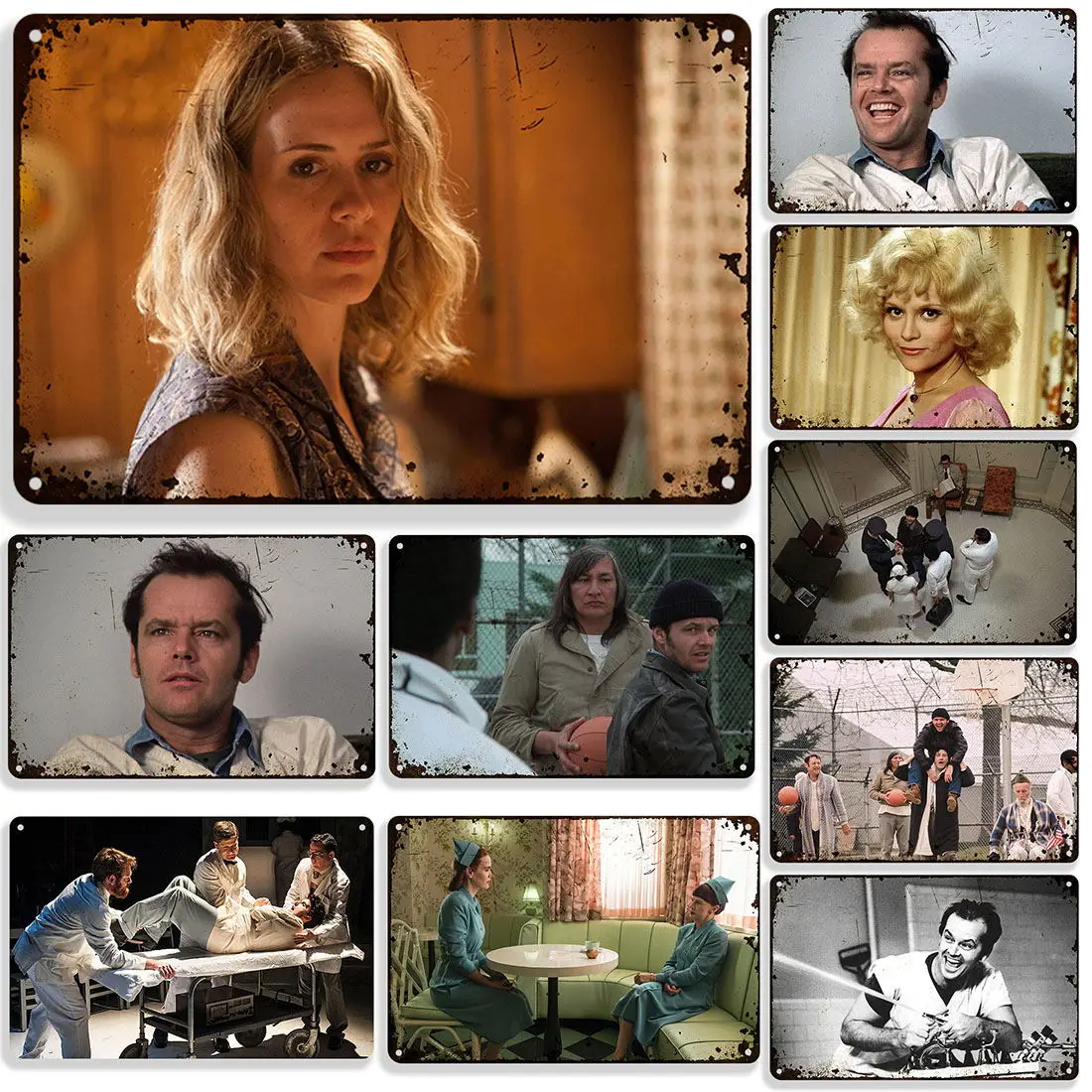 Один прилетел над картинкой, выглядит как будто Ржавый металлический знак, декоративный знак, настенный знак для клуба, гаража, мужской пещеры