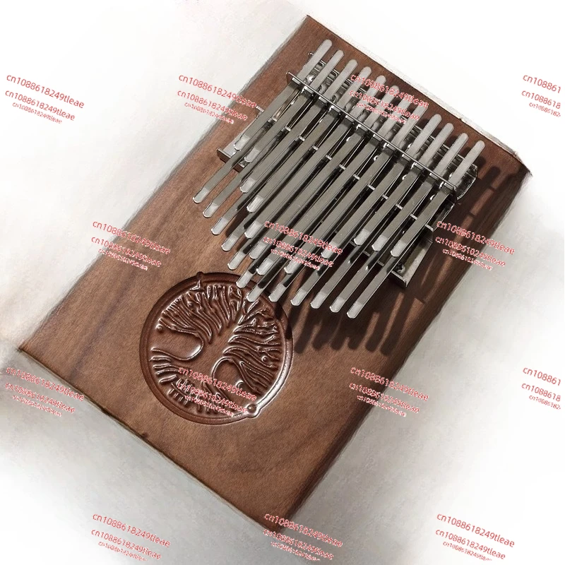 

34 Key Chromatic Board Kalimba Professional Finger Piano Full Scale Thumb Piano Black Walnut Mbira with Case