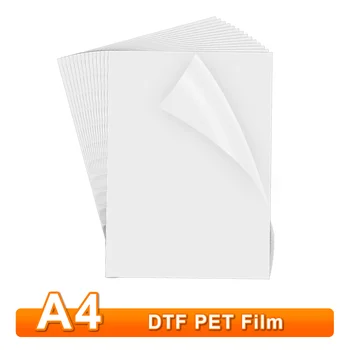 25/50/100 adet A4 DTF Transfer Filmi DTF PET Film DTF PET Isı Transfer Kağıdı DTF Film Levhalar A4 DIY Doğrudan T-Shirt Kapakları