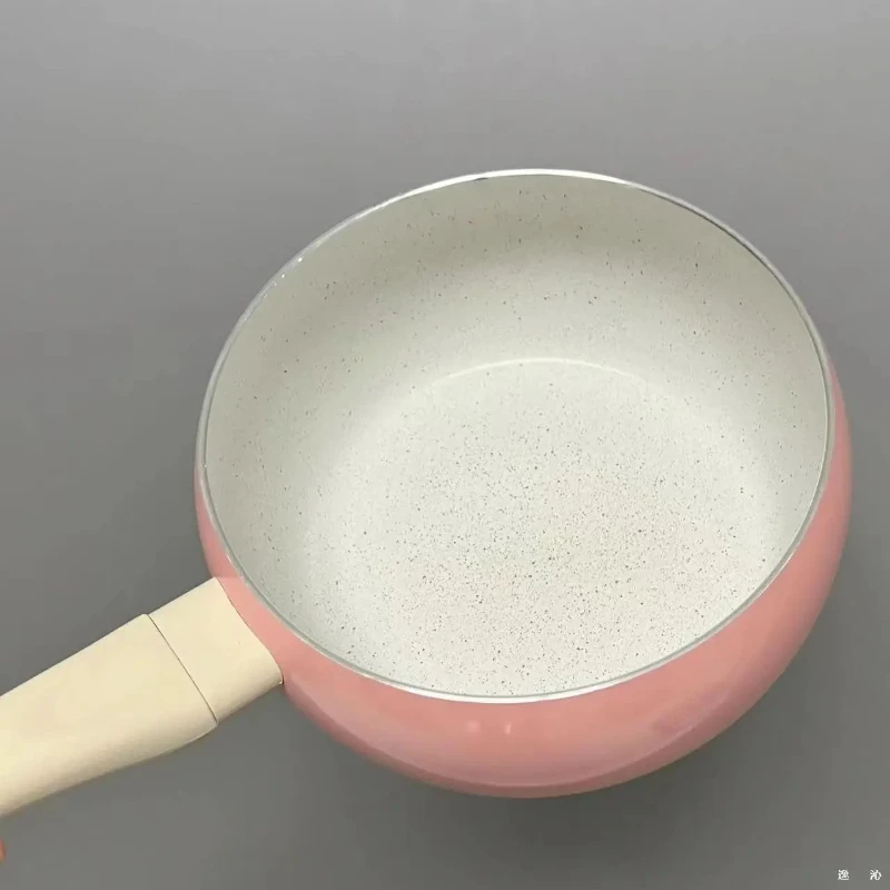 

LTT Kitchen Household Non-stick Pot Flat Bottom Cute Pot Supplementary Food Instant Noodle Pot