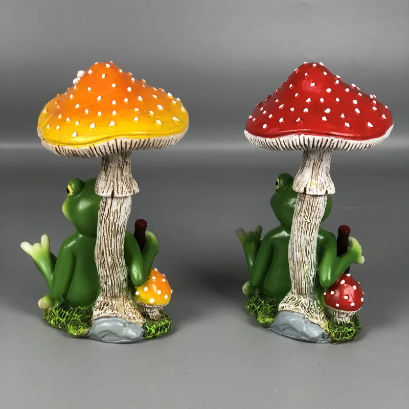 Frog Garden Statue Resin Sculpture Outdoor Decoration Art Craft Ornament for Lawn Yard