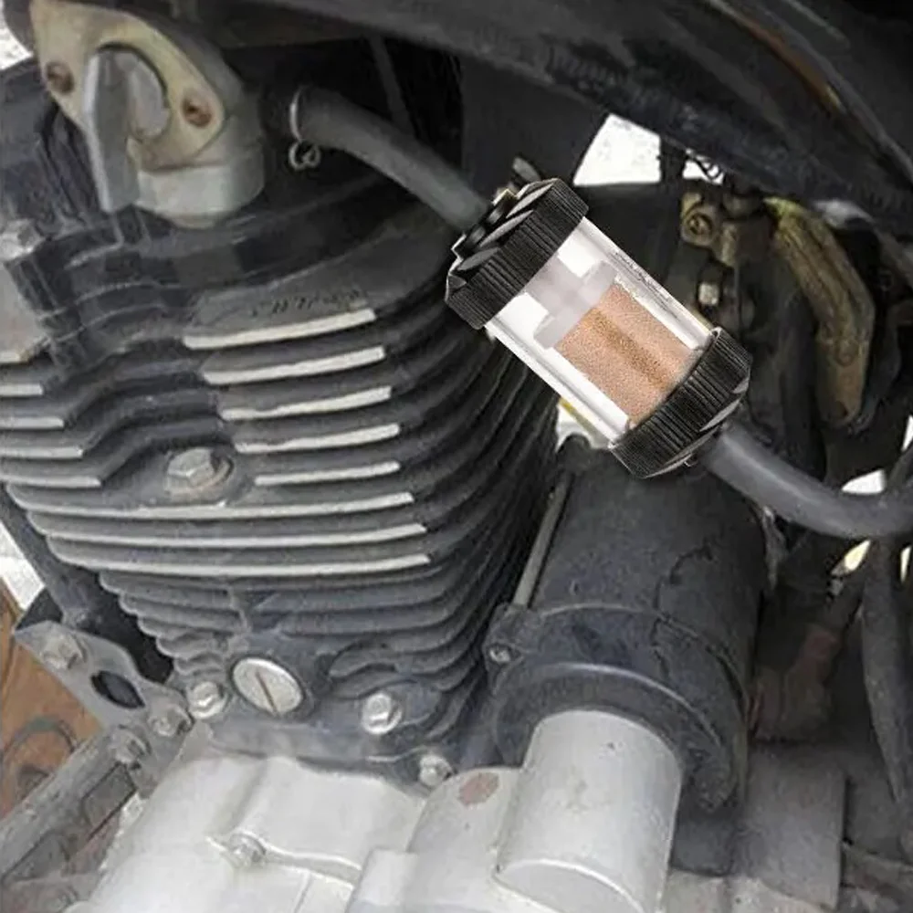 Universal Motorcycle Fuel Filter 8mm Engine Inline Carb CNC Gasoline Fuel Gas Filter Motor Oil Filters Off Road ATV Accessories image 2