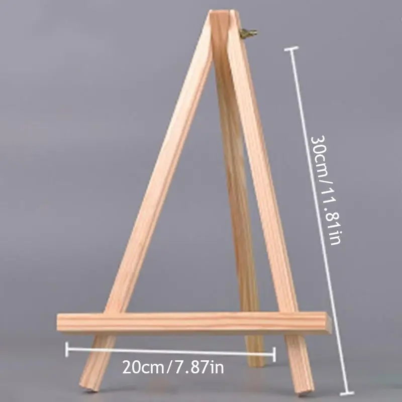 1pcs Natural Wood Mini Easel Frame Tripod Display Meeting Wedding Table Name Card Stand Display Holder Children Painting Craft