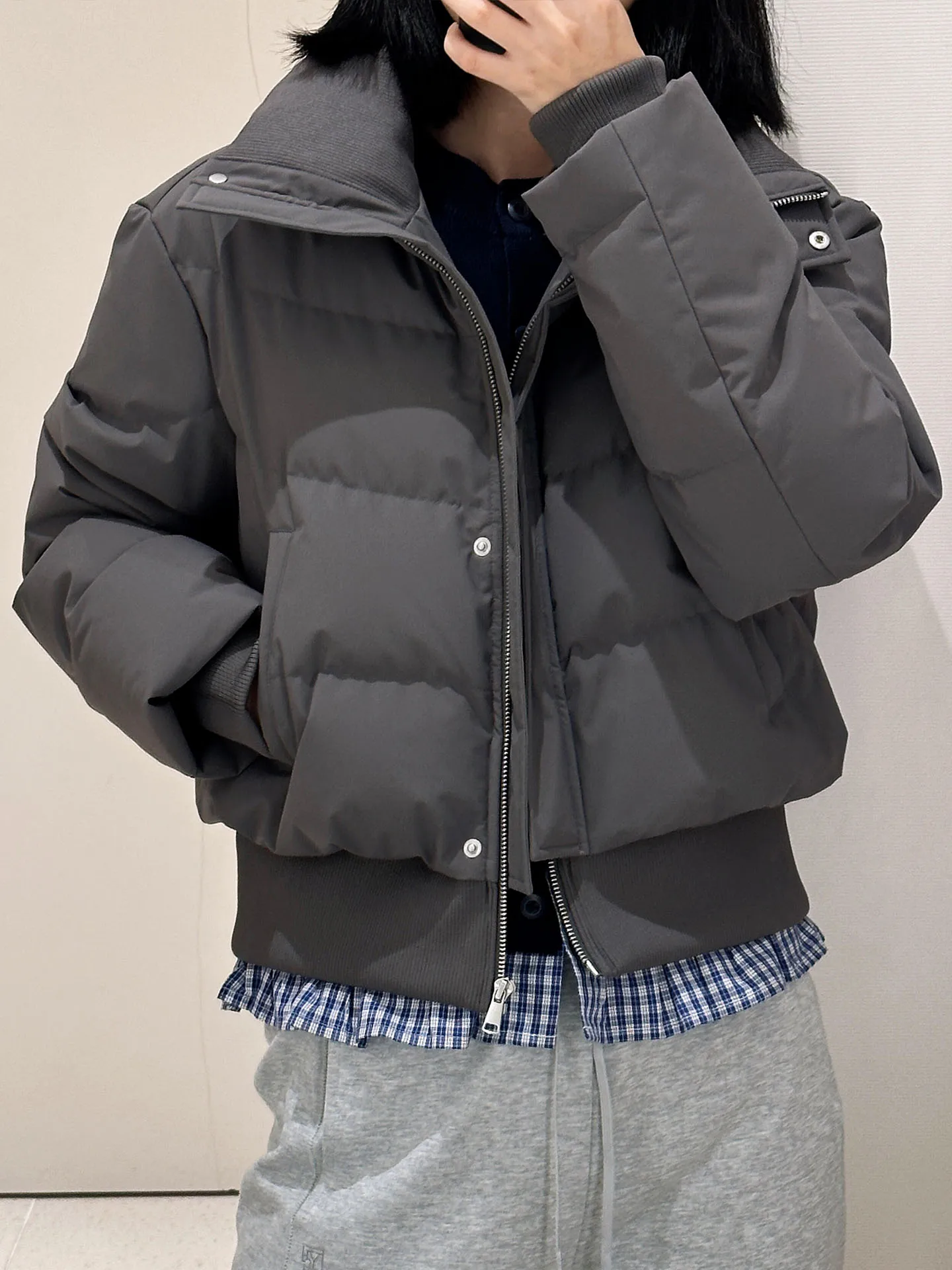 

Sli ort ey down Jaet Women's Winter New Arrival European High Faion Stand Collar Thi Outerwear Warm Commute Sle