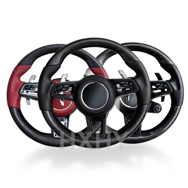 

Popular Hot sell HXHY M Sport Competitive full leather Steering Wheel For Macan Panamera Cayenne 718 911 Carbon Alcantara