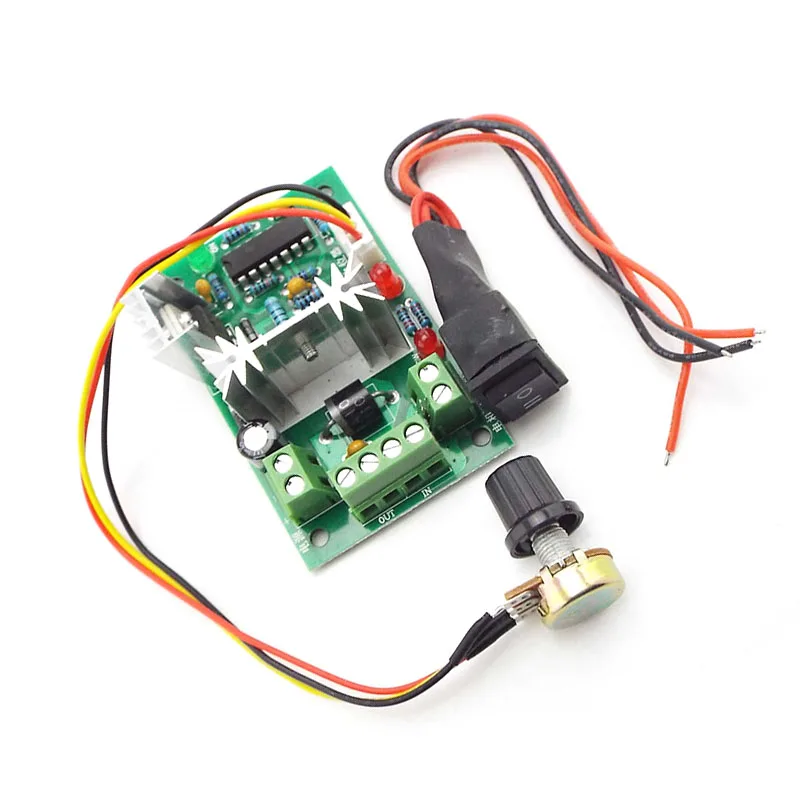 CCM6N PWM DC Motor speed Controller Regulator 12V 6A Current 6V-30V 12V 24V Positive Inversion Switch Controllers Mini Size