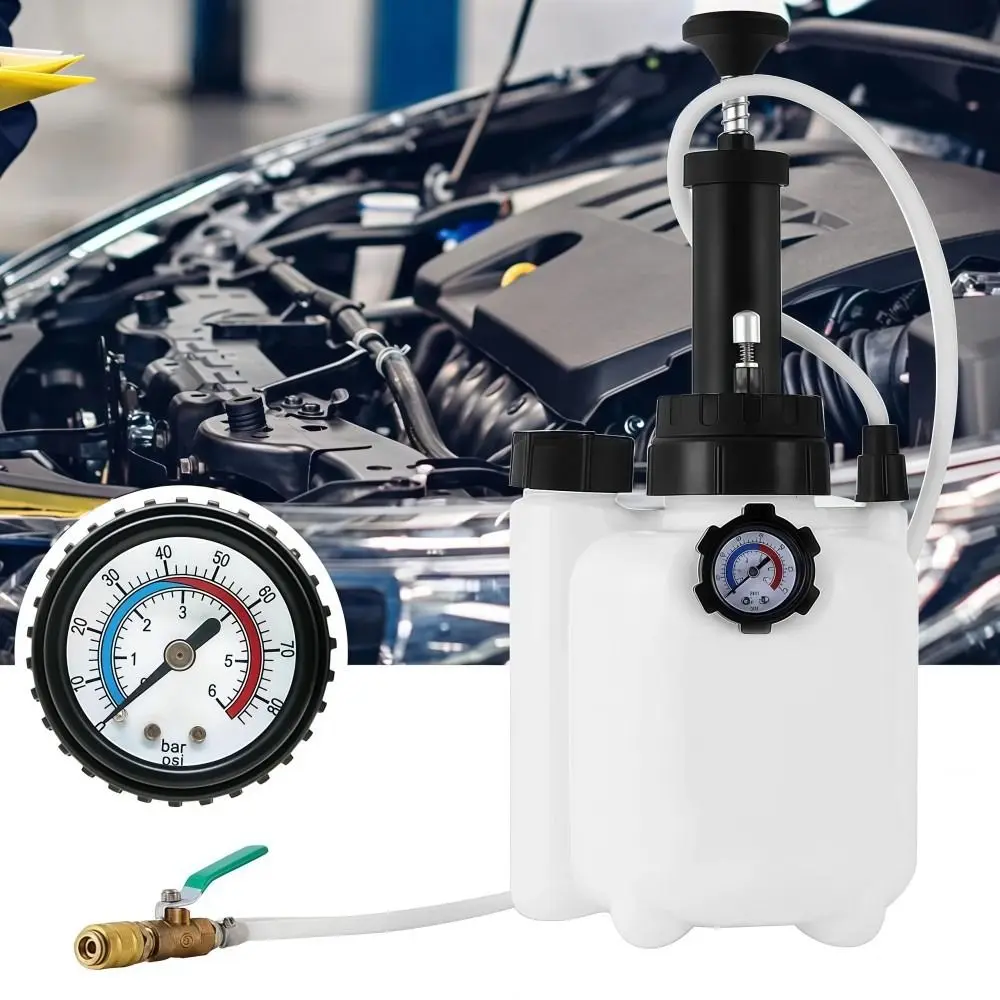 ชุดปั๊มถ่ายน้ำมันเบรกแบบแมนนวล 3 ลิตร พร้อมอะแดปเตอร์ สำหรับรถยนต์ ช่วยประหยัดเวลา