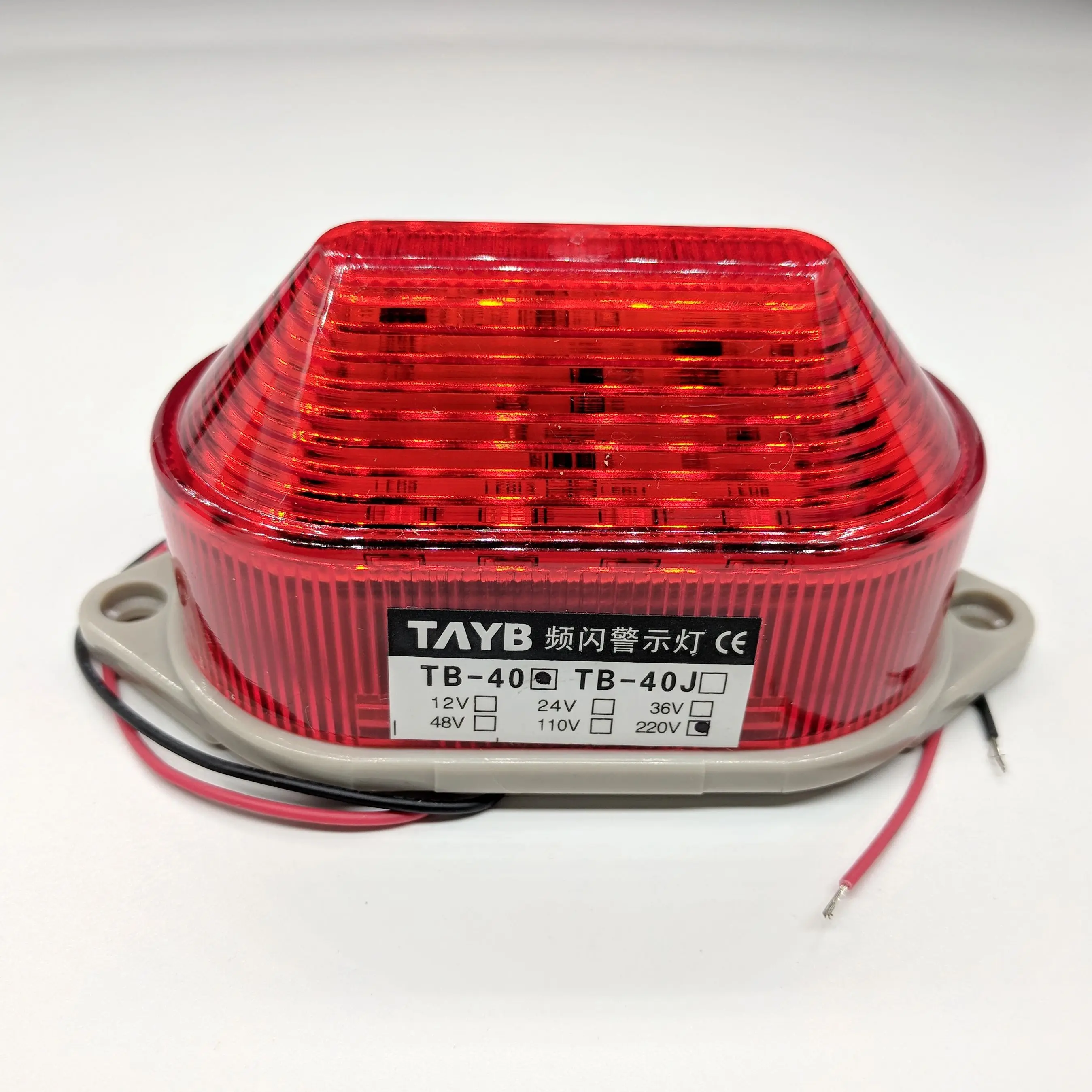Zusen TB40 Red Color 12V 24V 110V 220V Security Alarm Strobe Signal Warning LED Lamp Small Flashing Light