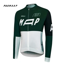 2024 PASMAAP Cycling Jersey Long Sleeve Pro Team Jersey MTB Road Bike Clothing Maillot Ciclismo Hombre Breathable Bicycle Shirts