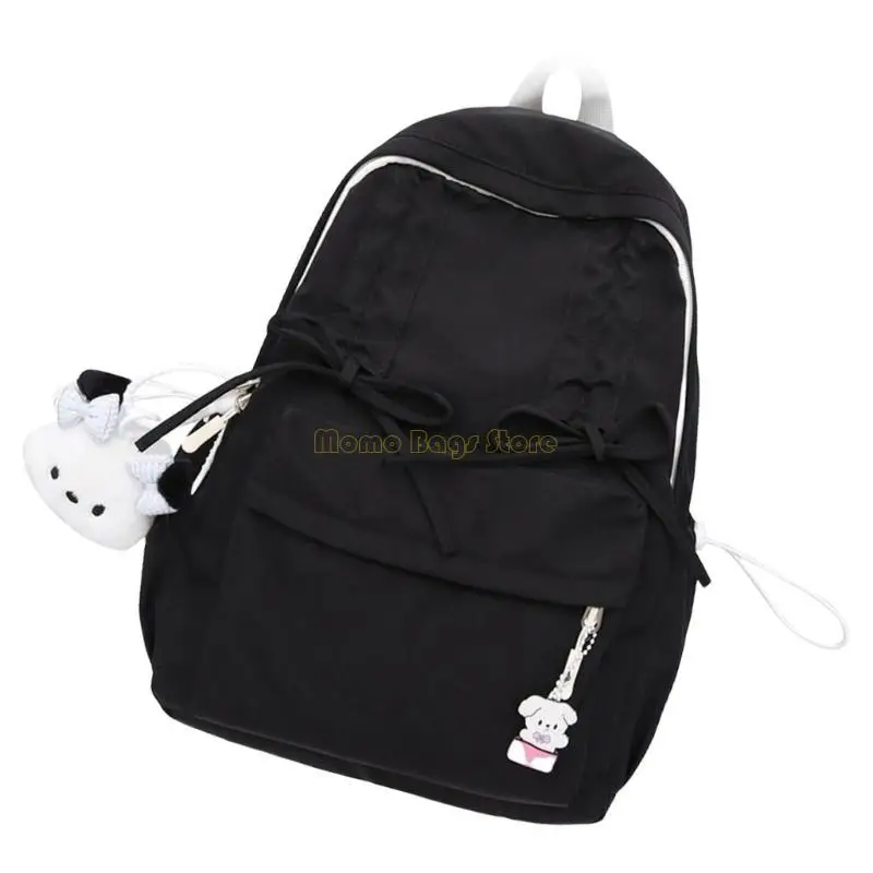 X90D Japanische Styles Rucksack Casual Daypacks Schule Rucksack Reise -Rucksack großer Kapazität Rucksack Lovely Bows Rucksack