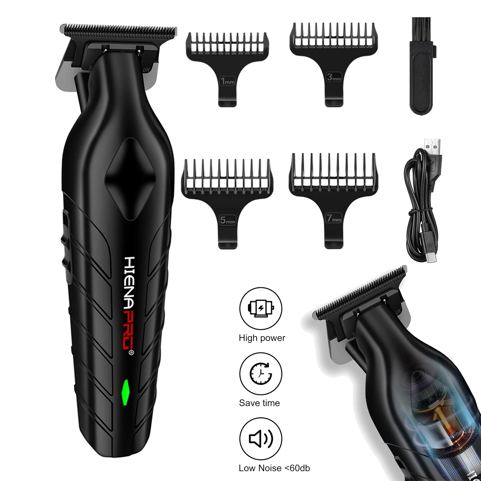 HIENA Barber hair Clipper Professional hair Cutting Machine Rechargeable T9 Electric Beard Trimmer Shaver Wet and Dry haircut