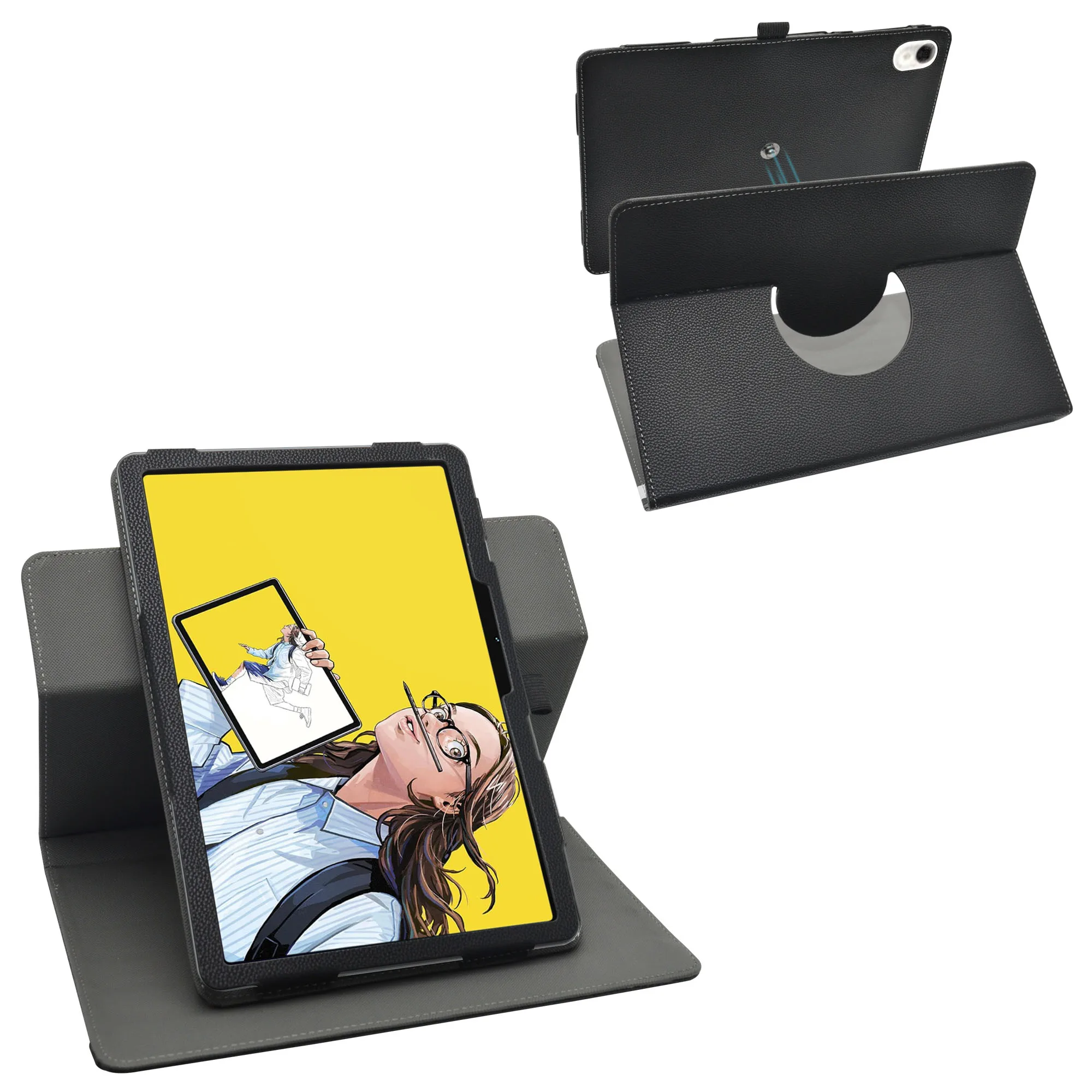 For Wacom MovinkPad 11 11 inch Tablet Rotating Case，360 Degree Rotation PU Leather Stand Cover
