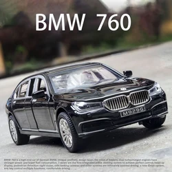 2021 new 1:24 BMW 7 Series 760 i car alloy car model simulation car decoration collection gift toy Die casting model boy toy