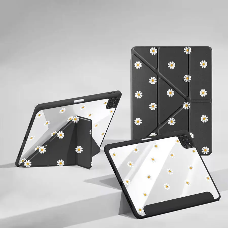 Holder Cover Tablet Case For iPad Pro 11 10 9 8 7 th 12.9inch Pro 2025 Air 4 5 M3 M2 M4 11inch Mini 6 7 Minimalist Daisy
