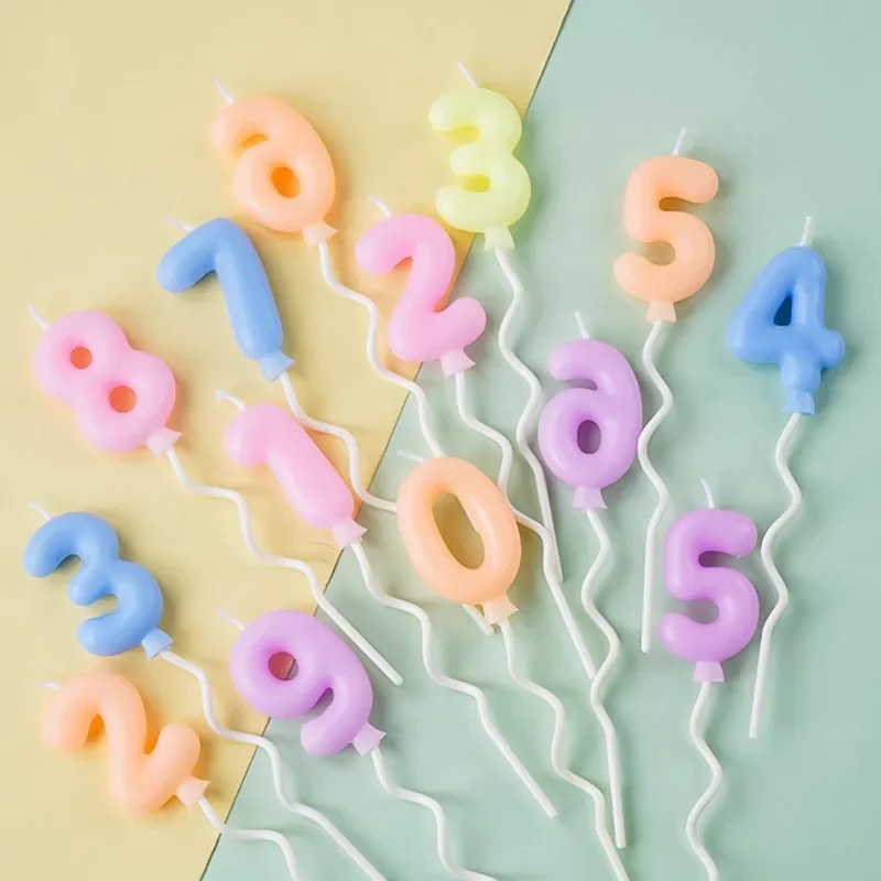 0-9 Number Happy Birthday Cake Candle Topper Wedding Decoration Letters Dessert Table Party Home Decoration Supplies