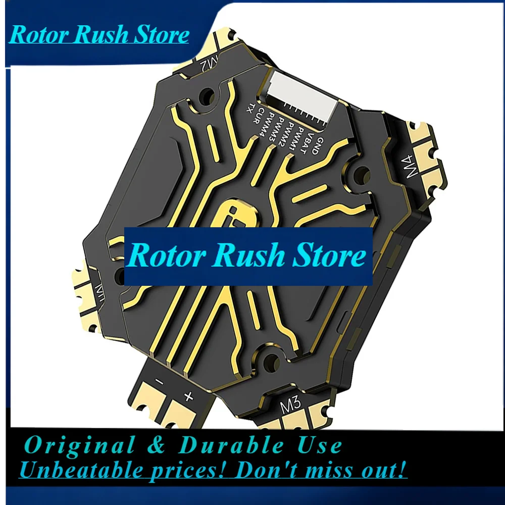 RoRuSIFlight BLITZ E80 Pro 4-IN-1 ESC BLHeli32 2-8S Lipo Supports DShot/ DShot150/ 300/ 600/ MultiShot/ OneShot Etc For RC FPV D
