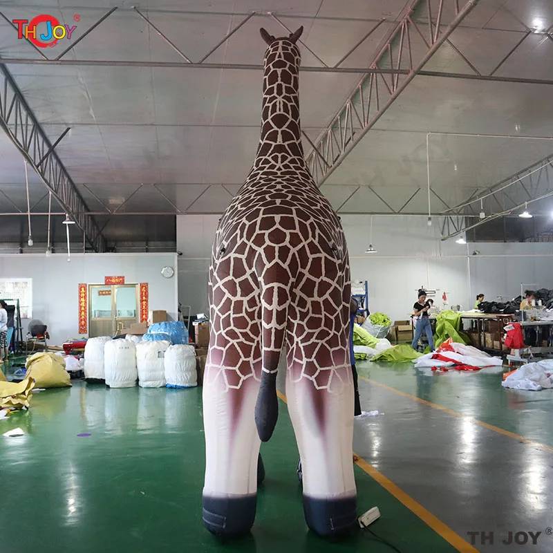 5 Meters Giant Outdoor Realistic Zoo Advertising Inflatable Giraffe Animal Model Blow Up Cartoon for Sale