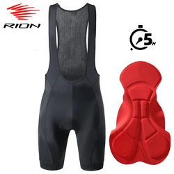 RION Men's Cycling Shorts Mountain Bike MTB Wear Motorcycle Padding Tights 5 Hours Bicycle Clothes With Pockets Quick Dry