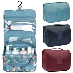 Bolsa de maquillaje de baño para hombres y mujeres, bolsas de almacenamiento de viaje colgantes, bolsa de cosméticos de belleza impermeable, bolsas de maquillaje personales, organizador de lavado