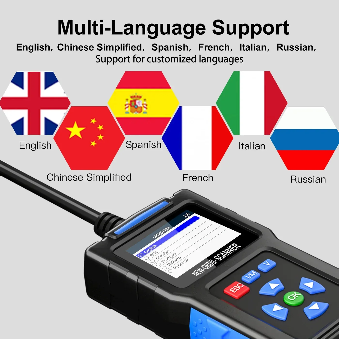 OBD2 Scanner Fault Code Reader JFIND JF700 Car Motorcycle OBDII Diagnostic Tools Voltage Charging Test for Yamaha Honda ELM327
