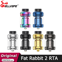 Original Hellvape Fat Rabbit 2 RTA Tank 4ml/6.5ml with 810 Drip Tip Postless Building Deck Electronic Cigarette Atomizer