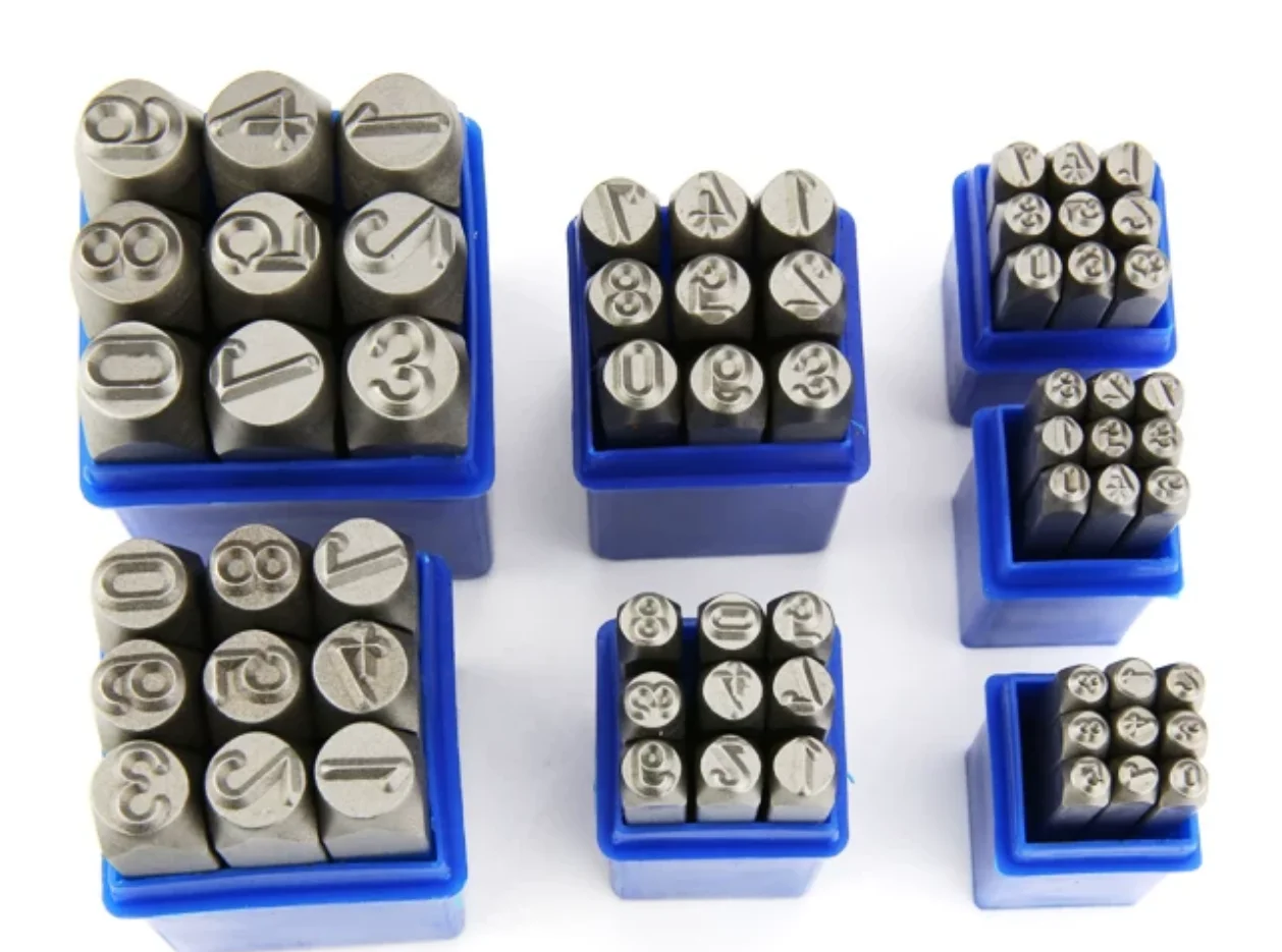 2mm 2.5mm 3mm Letter number Punch Set alloy steel metal letter punch stamping set 27pcs